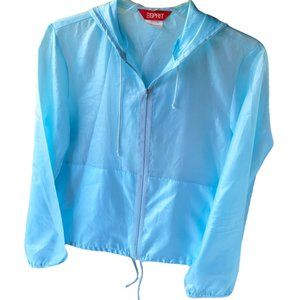 ESPRIT Lightweight Ice Blue Zippered Hoodie Jacket